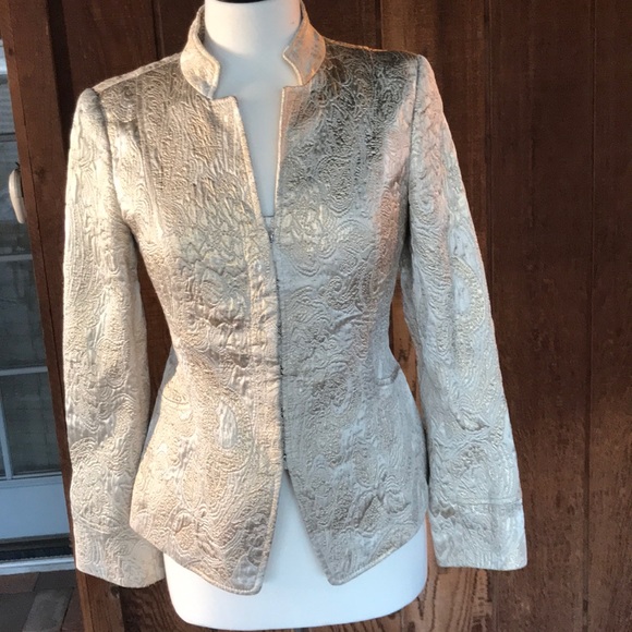 Zara Jackets & Blazers - Beautiful Gold Brocade Zara Jacket.